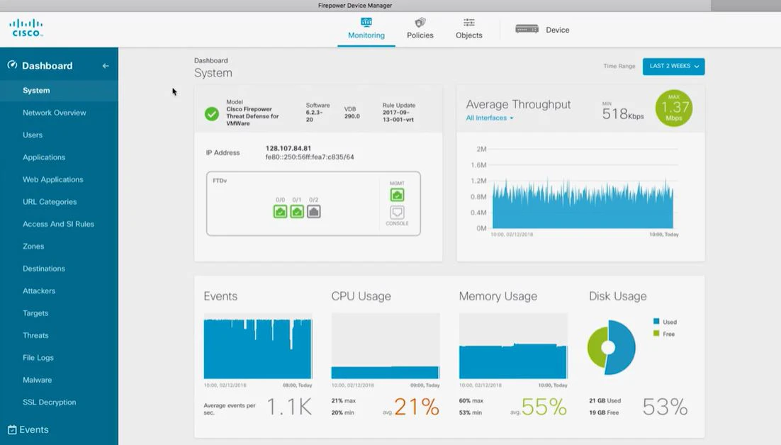 screenshot of Cisco Secure Firewall